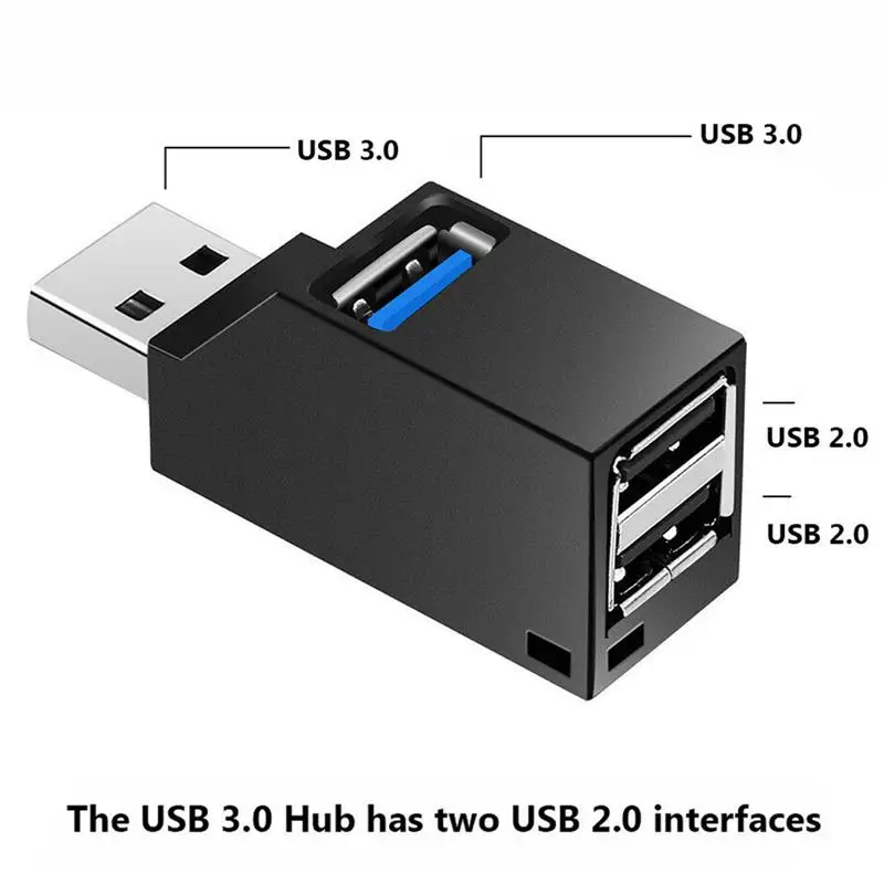 3-Port Hub USB de Mare Viteză Splitter Plug and Play Autobuz Alimentat pentru PC, Laptop, U Disc Card Reader pentru Telefonul Mobil Hub