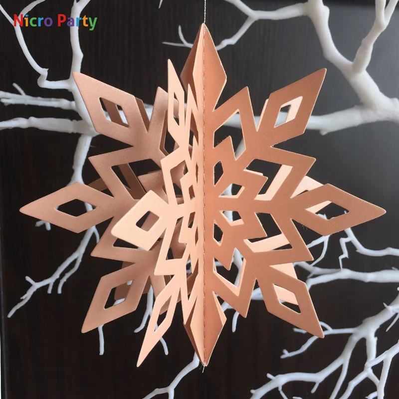 Nicro 6 Culori, 6 buc/set Trei-dimensional Fulg de nea Crăciun Decoratiuni pentru Casa 3Dkerst Party Magazin Fereastră Decor #PG76