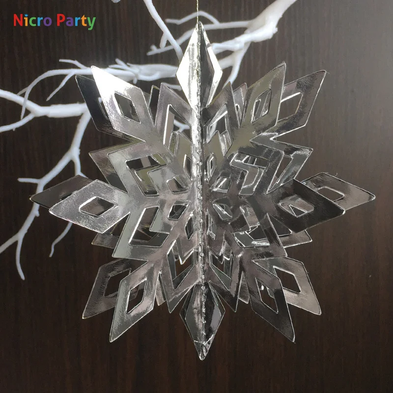 Nicro 6 Culori, 6 buc/set Trei-dimensional Fulg de nea Crăciun Decoratiuni pentru Casa 3Dkerst Party Magazin Fereastră Decor #PG76