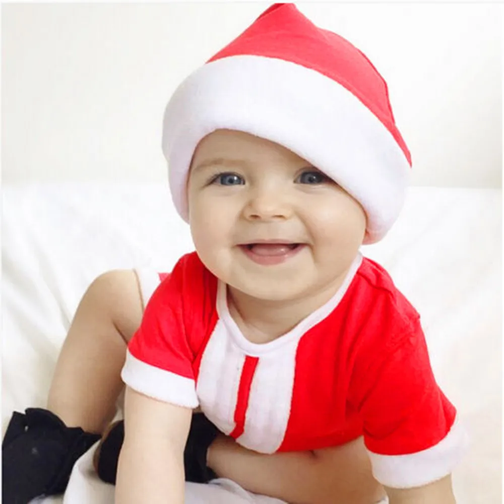 Copil Nou-Născut Băiat Fată Costum De Crăciun Moș Crăciun Pălărie Romper Haine Haine Cu Maneci Scurte Baby Salopeta Ropa Băiat Haine De Fata