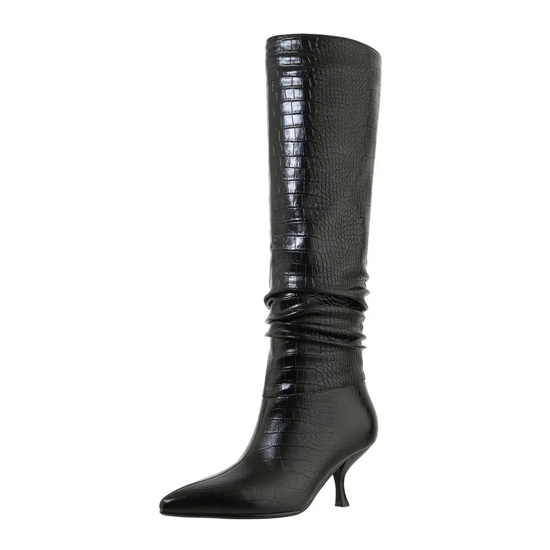 MORAZORA 2020 piele naturala cizme de moda a subliniat toe stilet tocuri doamnelor pantofi de iarnă negru culoare maro cizme genunchi ridicat