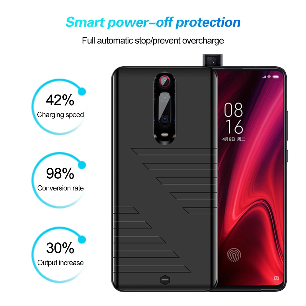 6800mAh Telefon Portabil Baterie Caz Pentru Xiaomi Mi 9T Banca de Putere Pentru Xiaomi Mi 9T Pro Baterie de Rezervă de Putere de Încărcare a Acoperi