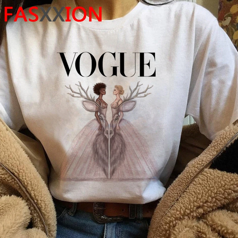 Harajuku Vogă Moda Streetwear Tricou Femei Ullzang Grafic de Imprimare T-shirt 90 de Vara Tricou Casual Estetice Sus Teuri de sex Feminin