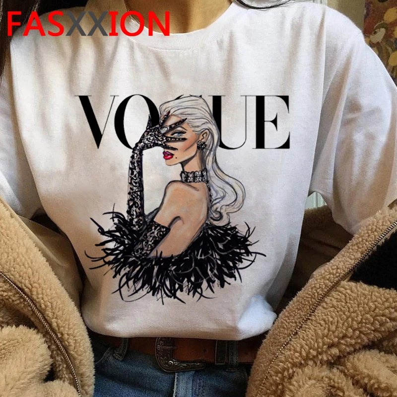 Harajuku Vogă Moda Streetwear Tricou Femei Ullzang Grafic de Imprimare T-shirt 90 de Vara Tricou Casual Estetice Sus Teuri de sex Feminin