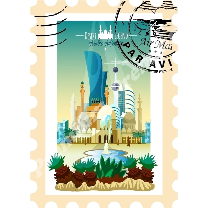 Emiratele Arabe unite vinil suvenir magnet turistic poster