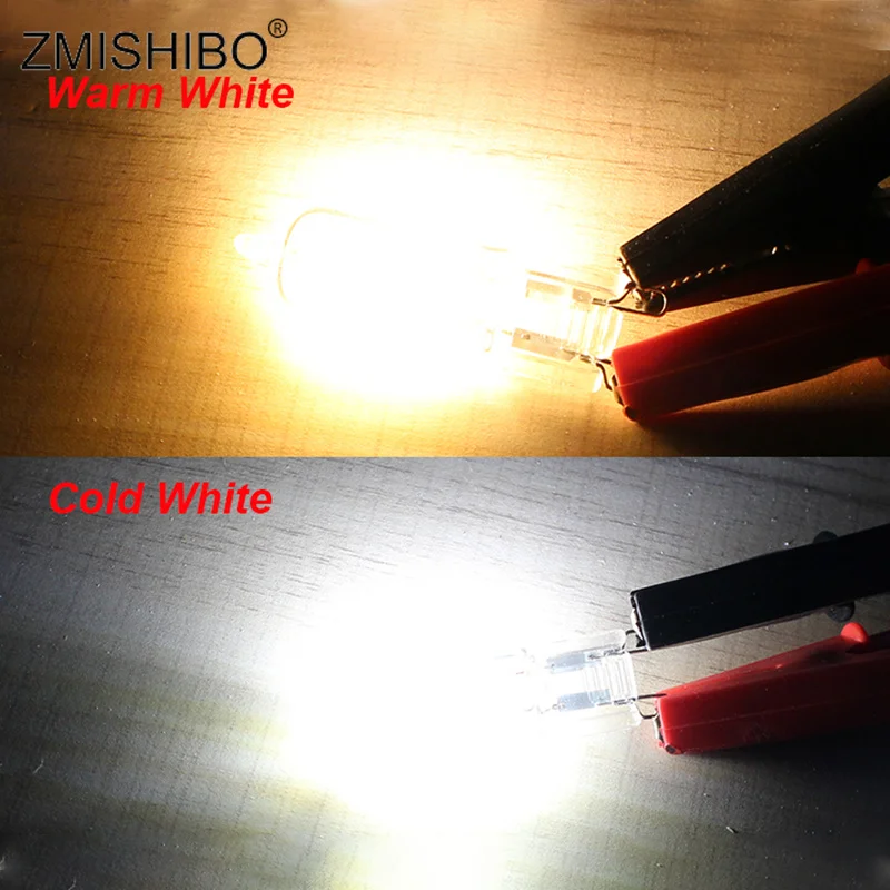 ZMISHIBO 10buc/lot COB LED G9 Becuri Pentru Candelabru Interior Lumini 220v-240v 2W Putere Mare 48mm Tub de Sticlă Clară Super-Luminos Lampă