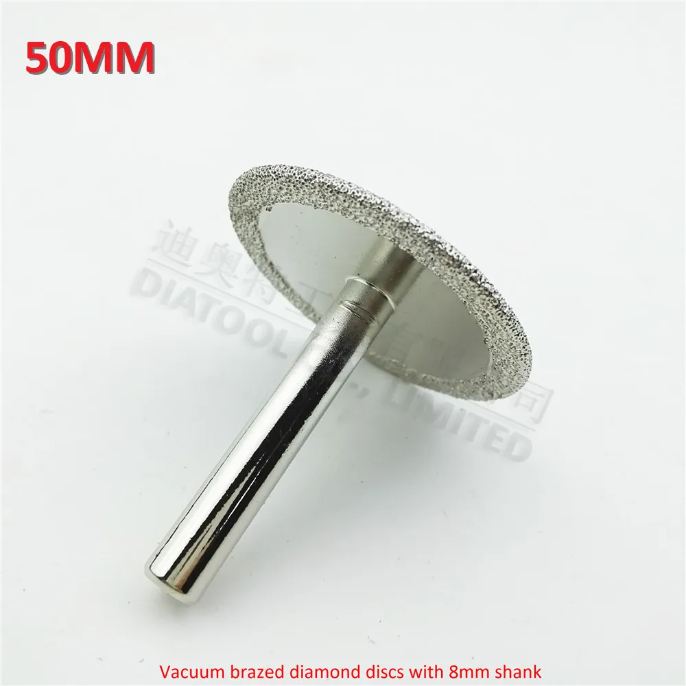 DIATOOL 2 buc (Dia50mm+ 40mm) Vacuum lipite discuri de diamant cu 8mm coadă de tăiere gravură piatră de granit mini-lamă de diamant