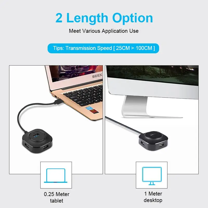 Multi HUB USB 3.0 Hub USB 3 USB Splitter Cu 4 Porturi Expander Mini 2.0 Hab Adaptor Cu Interfata de Alimentare de Mare Viteza Pentru Laptop PC