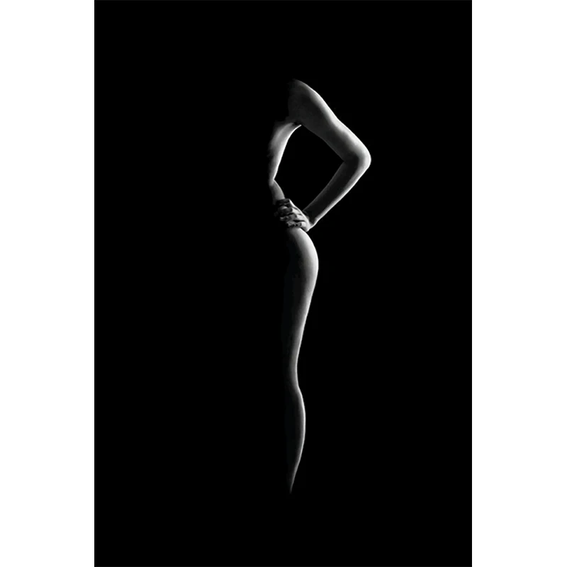 Modern Sexy Femeie Art Corpul Fundal Negru Imprimare Poster de Arta de Perete Imaginile pentru Camera de zi Decor Acasă (Fara Rama)