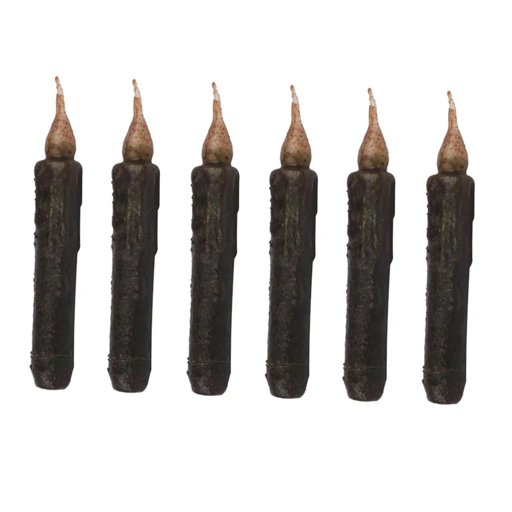 6Pcs Pachet 170mm Stil Vintage Negru, Ceara de Lumanare LED Conica fără flacără Lumânare Stâlp Lumanare pentru Nunta, Petrecere de Aniversare masa Decor de Masă