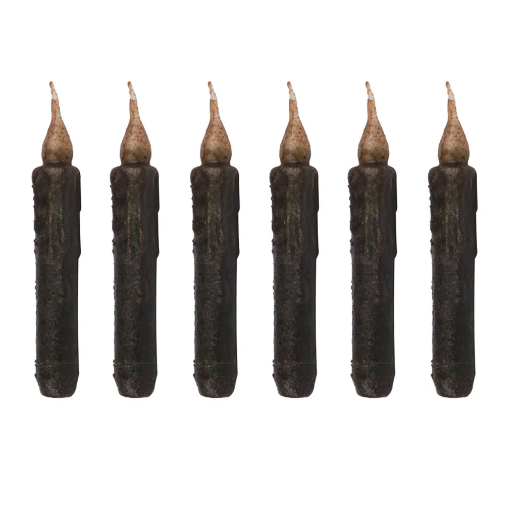 6Pcs Pachet 170mm Stil Vintage Negru, Ceara de Lumanare LED Conica fără flacără Lumânare Stâlp Lumanare pentru Nunta, Petrecere de Aniversare masa Decor de Masă