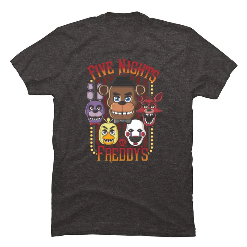 Joc amuzant, Imprimat Tricouri Cinci Nopți La Freddy Caracter de Design T-Shirt Crewneck Bumbac Barbati Topuri Tricou Tatăl Zi Topuri