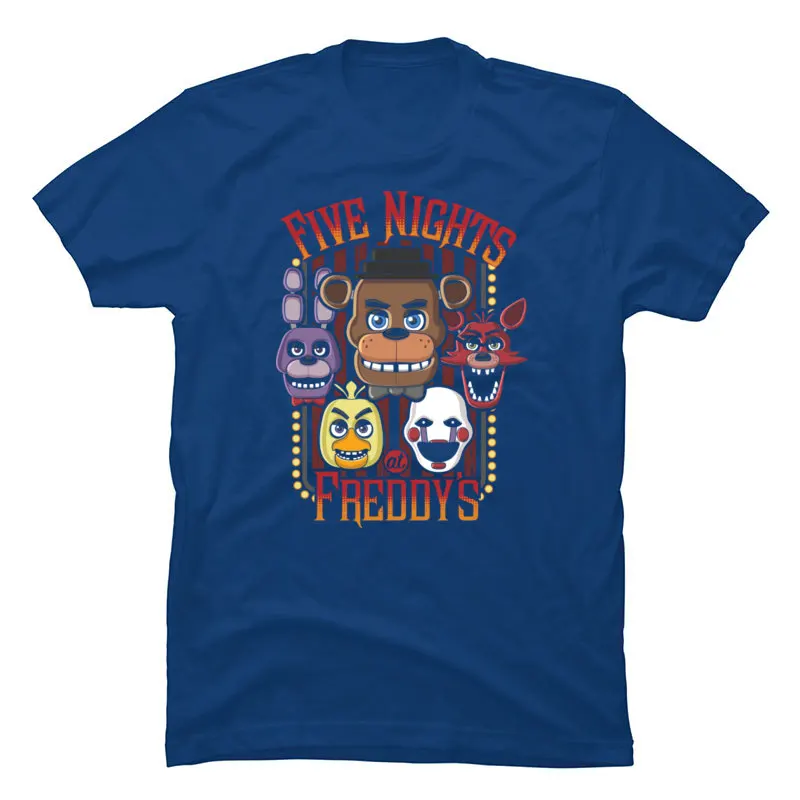 Joc amuzant, Imprimat Tricouri Cinci Nopți La Freddy Caracter de Design T-Shirt Crewneck Bumbac Barbati Topuri Tricou Tatăl Zi Topuri