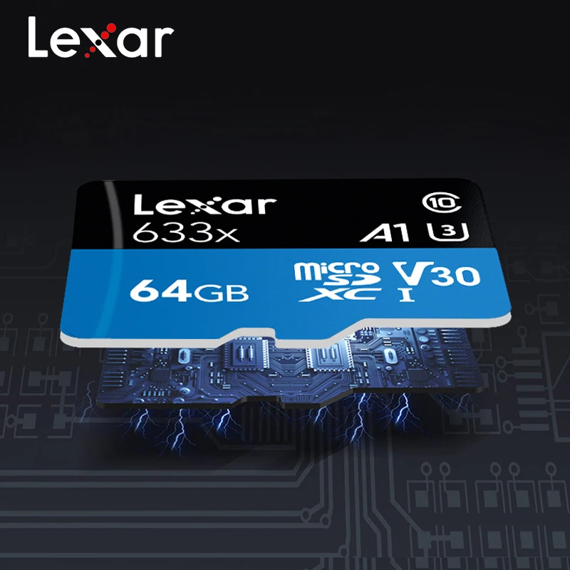 Lexar Card de Memorie MicroSD Card de memorie SDHC/SDXC 128GB, 256GB 512GB de Înaltă Performanță 633x 32GB 64GB UHS-I Class10 pana la 95MB/s citire