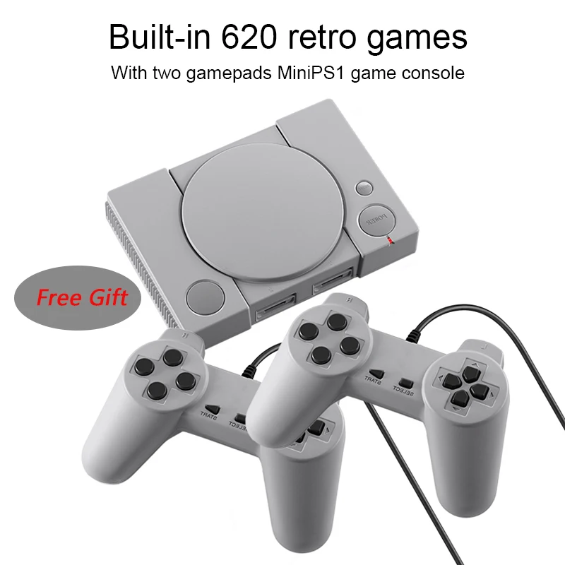 Mini Joc TV de Caz 8 Biți Retro Joc Video Consola Cu Două Gamepad-ul Built-In 620 De Jocuri Portabile, Jocuri de noroc Player Pentru PS1