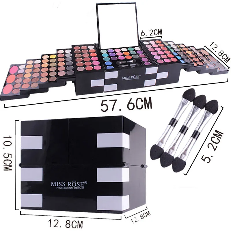 Recent 148 de Culoare Makeups Paleta Kit 142 Culori Fard de pleoape Paleta de Fard de obraz Pudra de Sprâncene Set CLA88