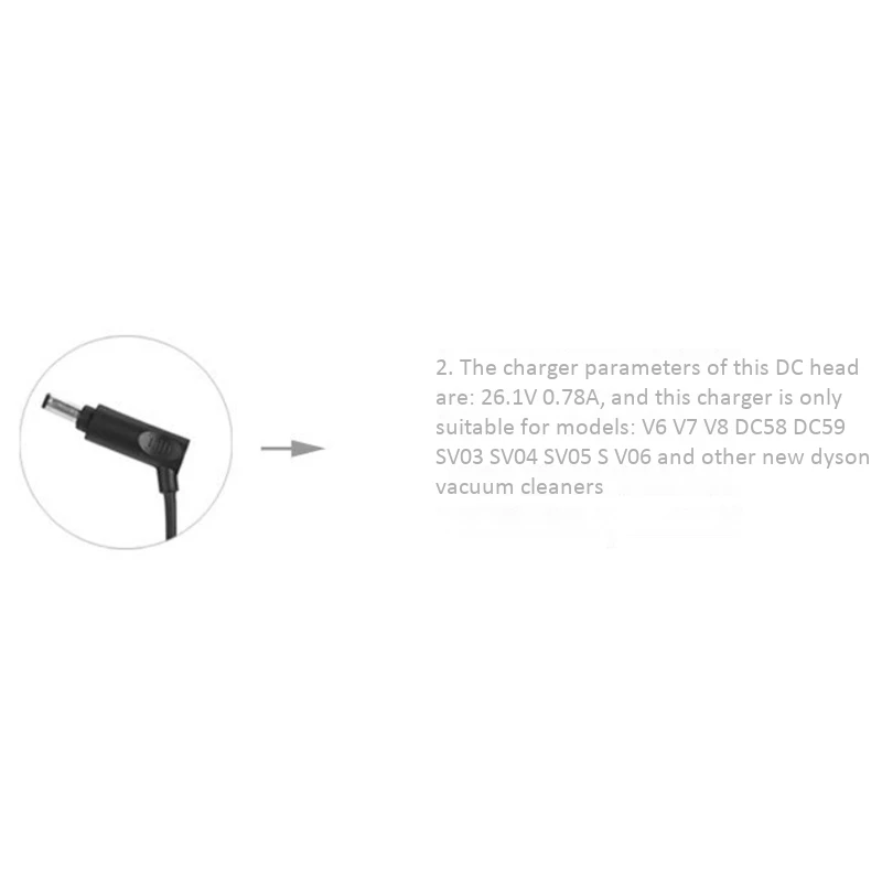 Adaptor de încărcare Adaptor pentru Dyson V6 V7 V8 Cablu Gratuit-Portabile Vid Cordonul de Alimentare Adaptor de Încărcător