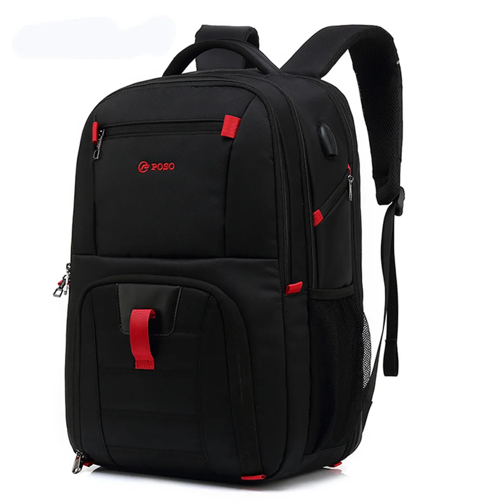 POSO Backpack 17.3 inch Laptop Rucsac de Moda, de Călătorie de Afaceri Rucsac Nylon rezistent la apa Rucsac Anti-furt Barbati Rucsac