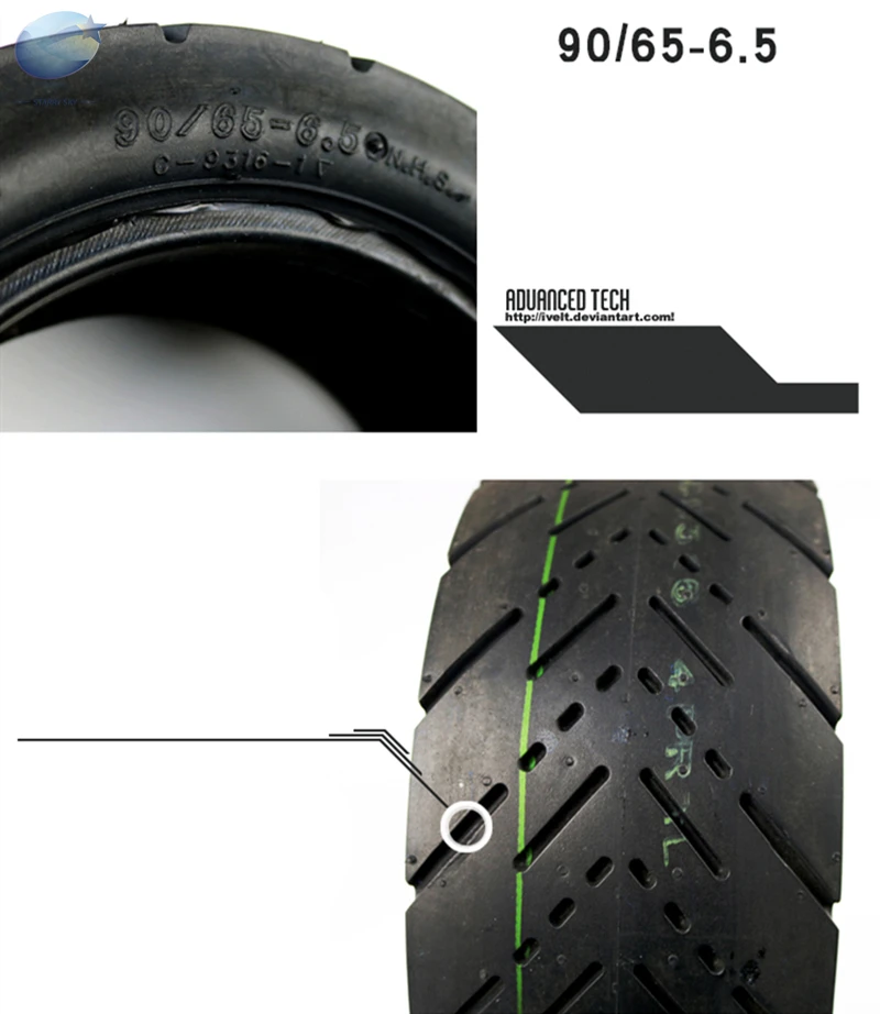 Cst 11 inch 90/65-6.5 anvelope tubeless scuter Electric reamenajate 11