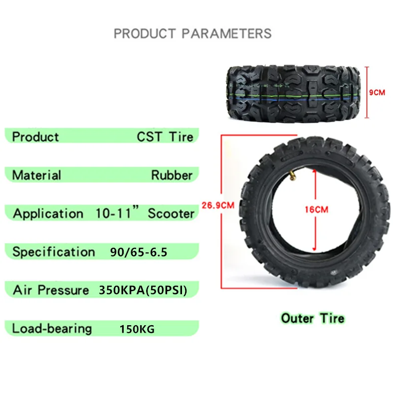 Cst 11 inch 90/65-6.5 anvelope tubeless scuter Electric reamenajate 11