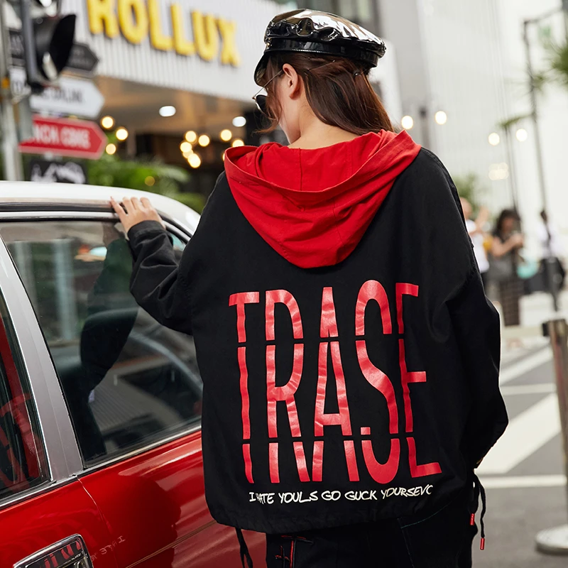 Max LuLu 2019 Moda Coreeană Marca Doamnelor Punk Haine Pentru Femei Cu Fermoar Cu Gluga Jachete Casual Sex Feminin Tipărite Toamna Haine Plus Dimensiunea