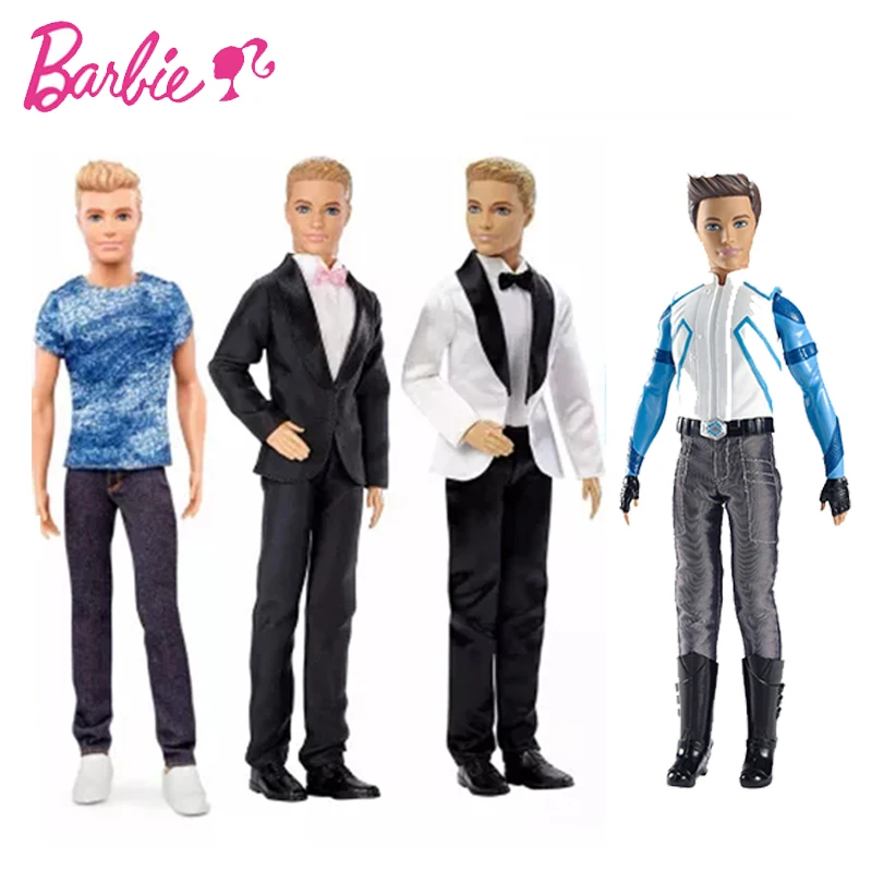 Jocuri Barbie originale Baieti Costum Seturi de Păpuși Ken Uzura Casual Carouri T-shirt, Pantaloni Prințul Costume de Moda Pentru Accesorii Cadouri