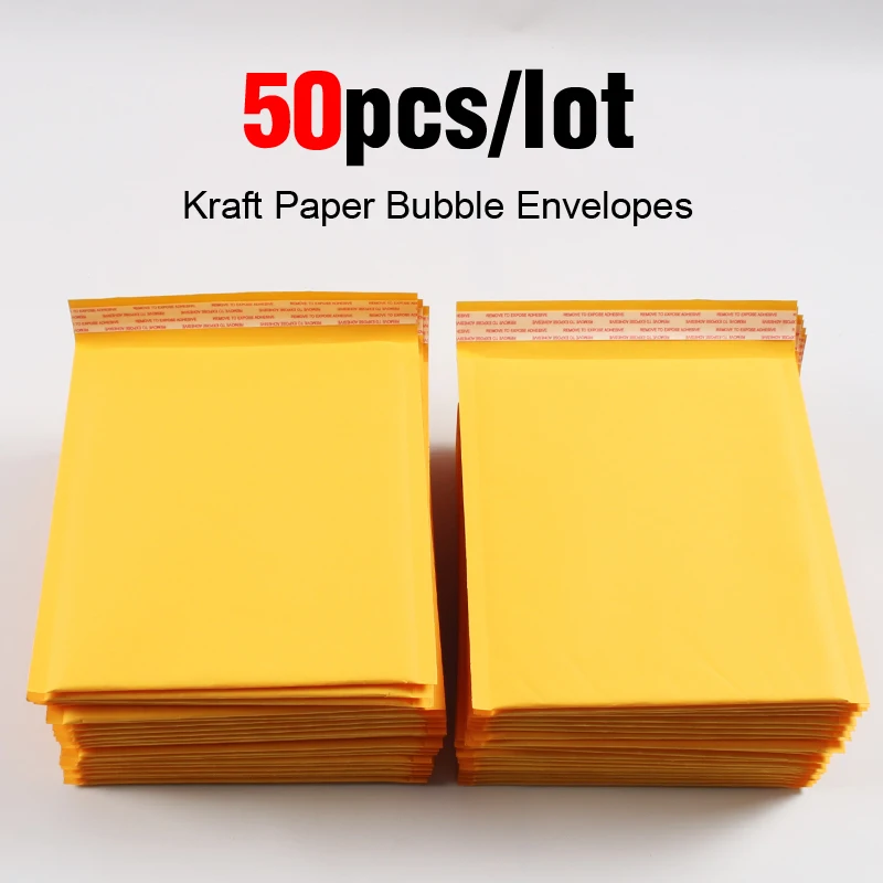 50pcs/lot Kraft Bubble Mailer Poli Mailer Corespondență Pungi de Transport Plicuri cu Bule de Transport Ambalare cu Bule de Corespondență Căptușit