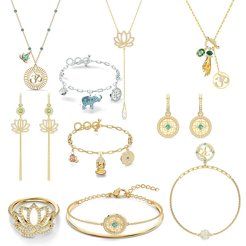 Moda bijuterii femei Mandala simbol serie set de bijuterii pentru femei, cercei, coliere si bratari, accesorii de moda