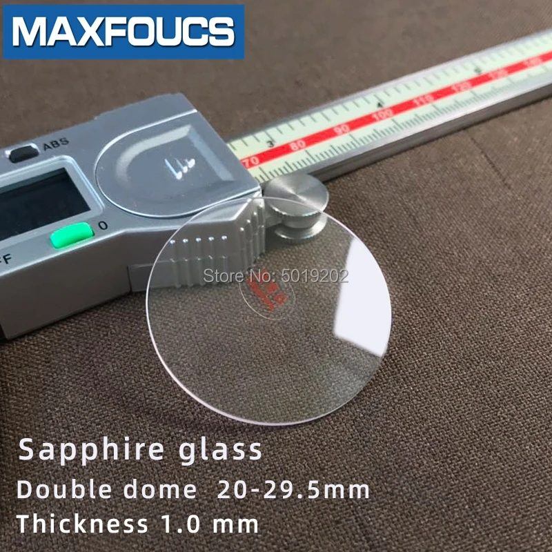 Ceas de Safir de sticlă Dublu dome Anti-zero Grosime 1.0 mm Diametru 20 mm ~ 29.5 mm Cristal Transparent 1 bucata