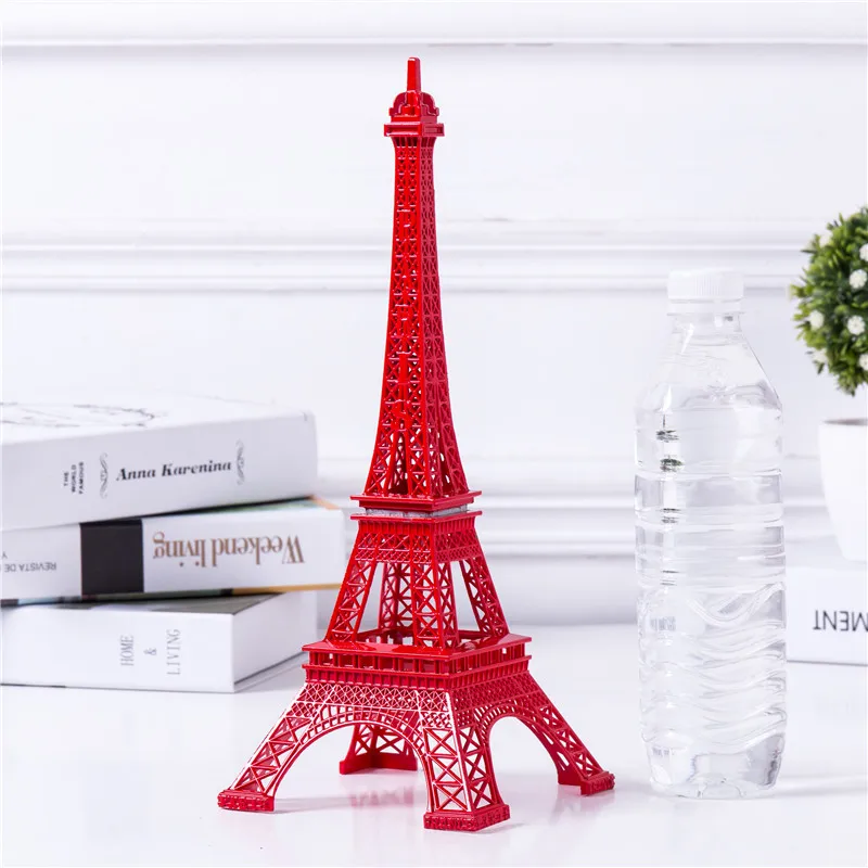 Cake Topper Turnul Eiffel Decor Cinci Dimensiuni Pură Culoare Roșie Turn, Metale Neferoase, Decor Acasă Îmbunătățire Cadou