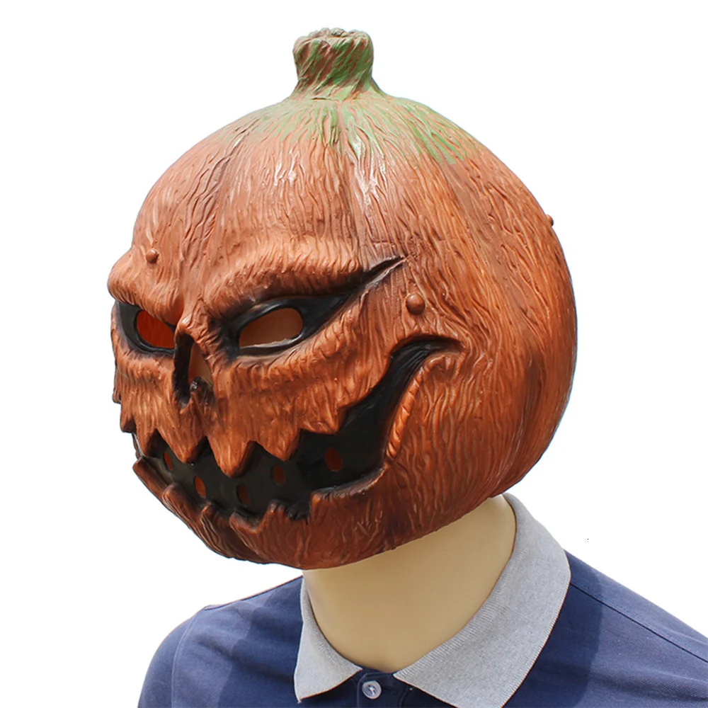 Deluxe Noutate Dovleac De Halloween Masca Costum De Petrecere Festivalul Recuzită Craniu De Groaza Evil Latex Dovleac Fata Complet Capul Masca