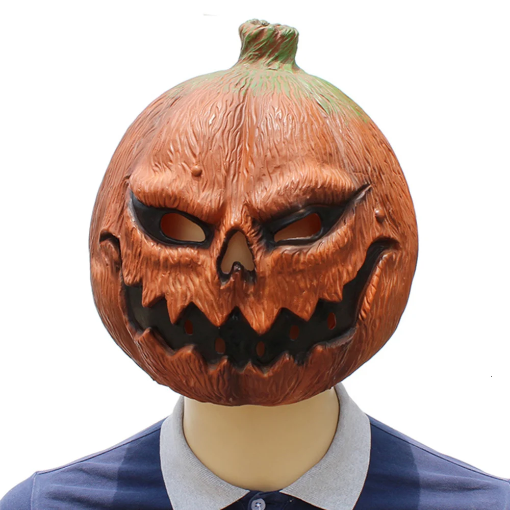 Deluxe Noutate Dovleac De Halloween Masca Costum De Petrecere Festivalul Recuzită Craniu De Groaza Evil Latex Dovleac Fata Complet Capul Masca