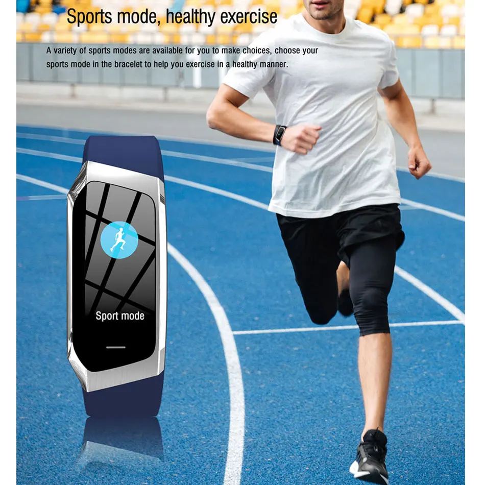Fitness Ceas Heart Rate Monitor Tensiunii Arteriale Sănătate Pedometru Funcționare Sport Ceas de mână Ceas Inteligent Bărbați Femei Pentru IOS Android