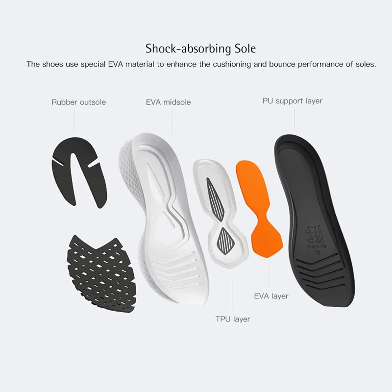 Original Xiaomi Mijia Pantofi Adidas Sport 2 de Funcționare respirabil Uni-turnare Techinique Elastic Tricotat Căpută pentru Bărbați în aer liber