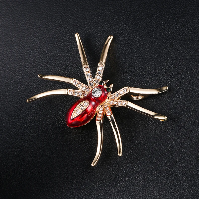 En-gros lot de 10 buc Roșu Spider Broșe Femei Moda Bijuterii Costum Rochie Ace Îmbrăcăminte Accesorii