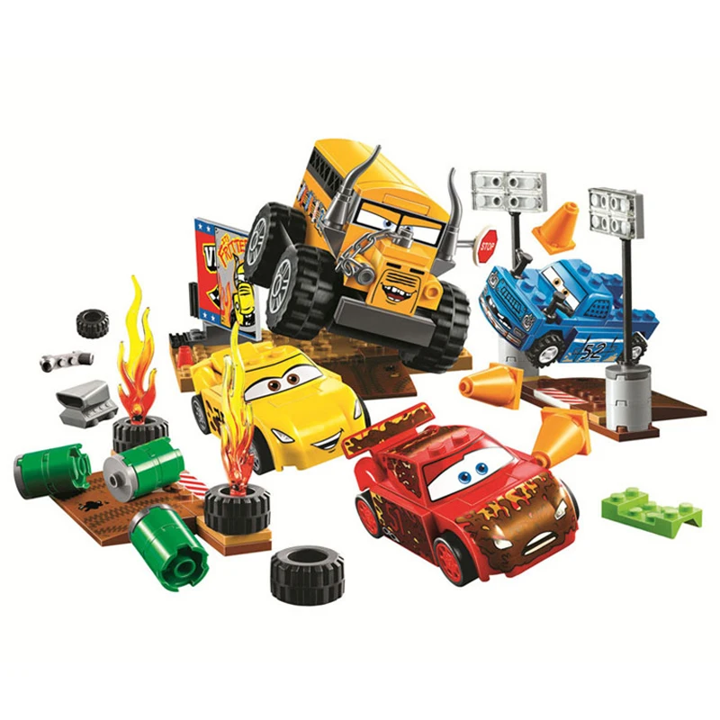 Disney Pixar Cars 3 Lightning Mcqueen Juniorii LUI Smokey Garaj de Blocuri de Constructii Jucarii Educative Cadouri de Craciun Pentru Copii
