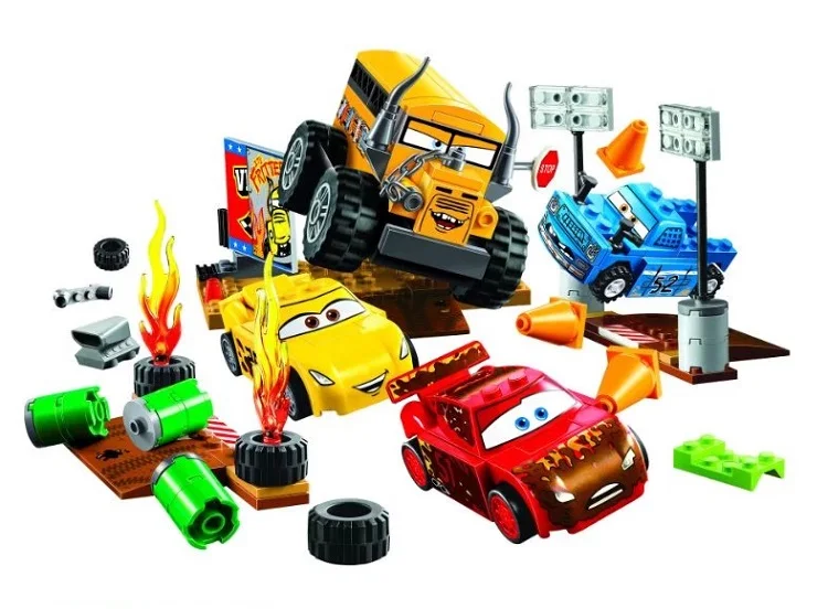 Disney Pixar Cars 3 Lightning Mcqueen Juniorii LUI Smokey Garaj de Blocuri de Constructii Jucarii Educative Cadouri de Craciun Pentru Copii