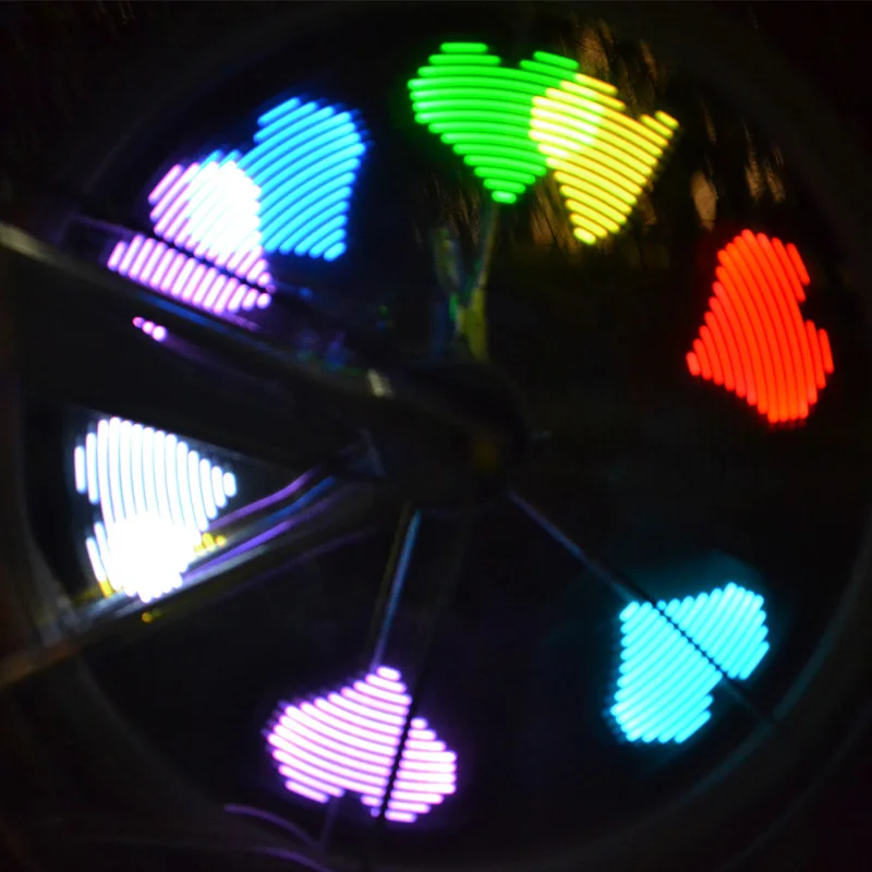 Noi 32 de LED-uri de Culoare Biciclete Lampa Impermeabil USB Reîncărcabilă Roată de Bicicletă Semnal Anvelope Ciclism Vorbit Lumina Rece Accesorii pentru Biciclete
