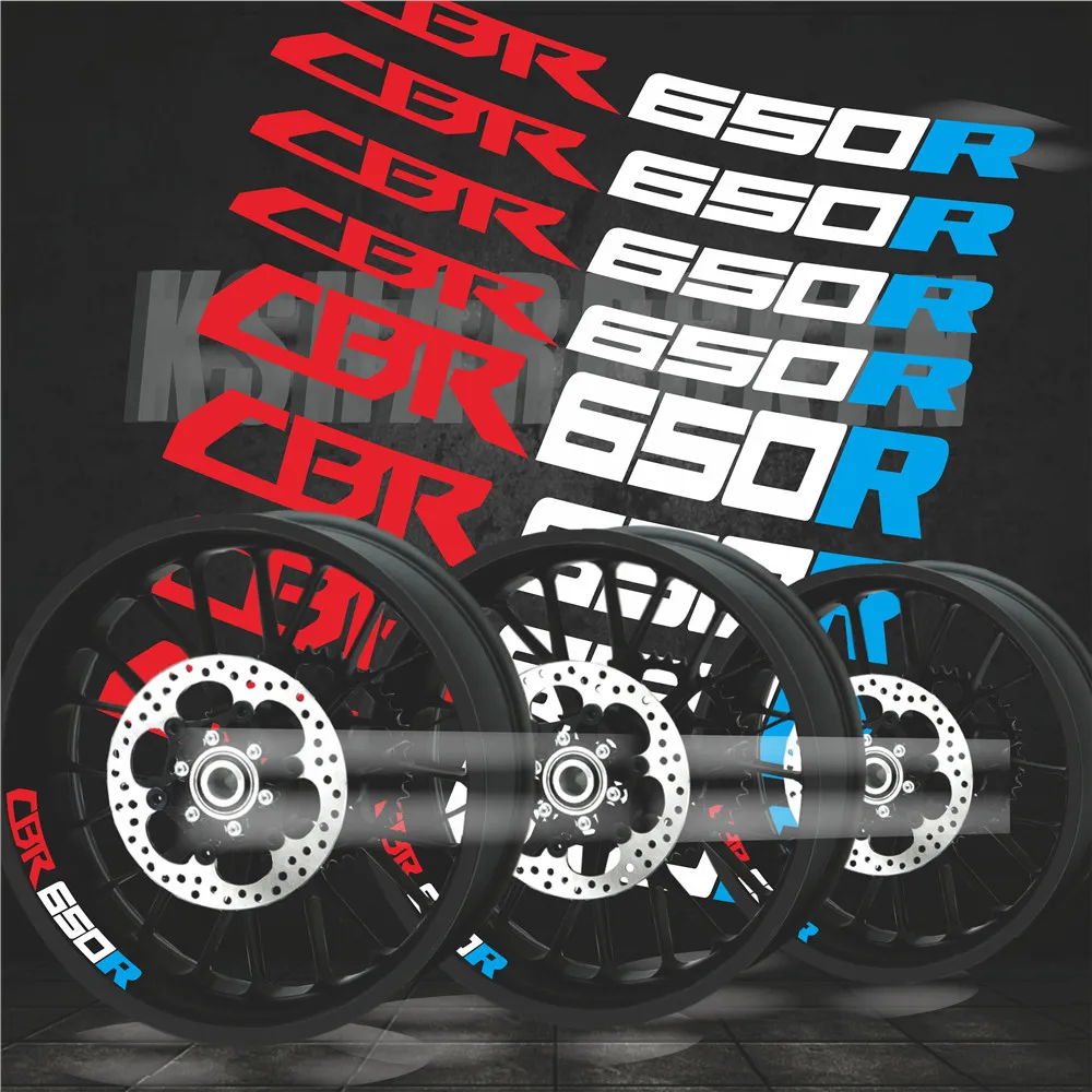 De înaltă calitate motocicleta autocolante impermeabil anvelope piese auto reflectorizant logo sticker decor pentru HONDA CBR650R CBR 650R