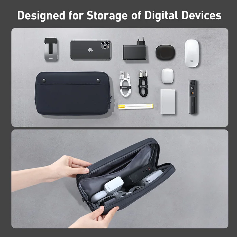 Baseus Digital Portabil Sac de Depozitare Gadget-uri USB Cablu Organizator Geantă Fire Încărcător Căști Caz de Călătorie Accesorii Organizator