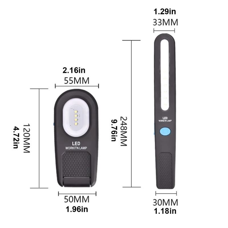 Portabilă Reîncărcabilă LED Lumina de Lucru 180° Pliabil Portabil de Inspecție COB Reparații Lumină Puternică Bază Magnetică de Urgență