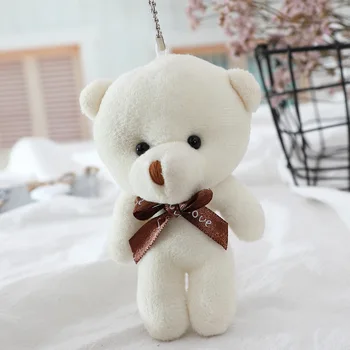 10BUC 12cm o cravată jucărie de pluș teddy bear papusa pandantiv breloc PP Bumbac Moale de Ursuleți de Pluș Jucărie, Păpușă jucărie cadouri