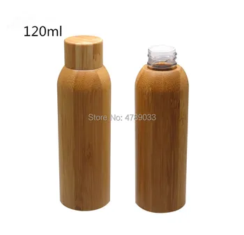 10buc Bambus Cosmetice Emulsie/Loțiune Reîncărcabile Sticla cu Capac cu filet din Plastic Goale Machiaj Lichid de Ambalare Container 120ml