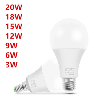 10BUC lampă cu LED-uri E14 E27 AC 220V bec LED Lumina Reflectoarelor cu LED-uri lampă de Masă 3W 6W 9W 12W 15W 18W 20W