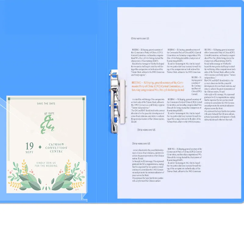 HOGOMO 3PC A4 Carte de Afișare Transparent Introduce Folder de Stocare a Documentelor Geanta pentru Banca Campus Fișier locul de Muncă de Birou de Familie