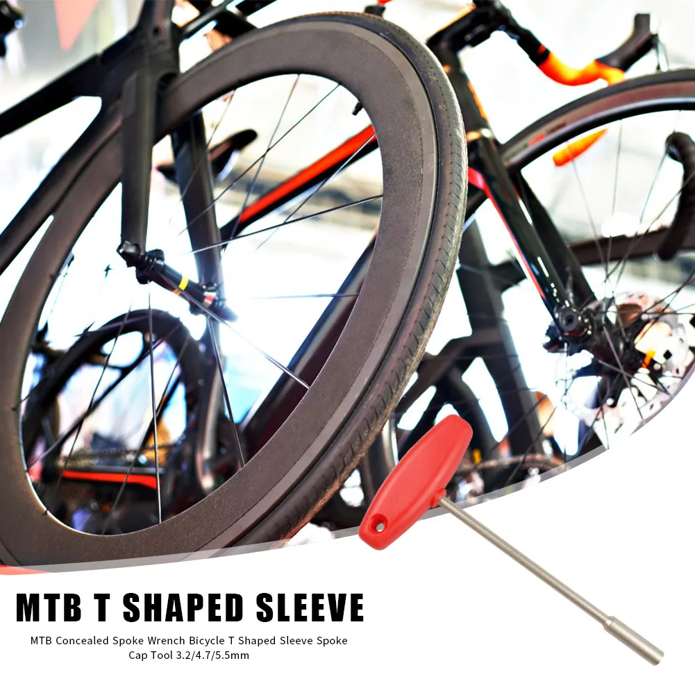 3.2/4.7/5.5 mm Biciclete Ascuns Vorbit Cheie Durabil din Oțel MTB Mountain Bike T în Formă de Manșon Built-in a Vorbit Capac Instrument
