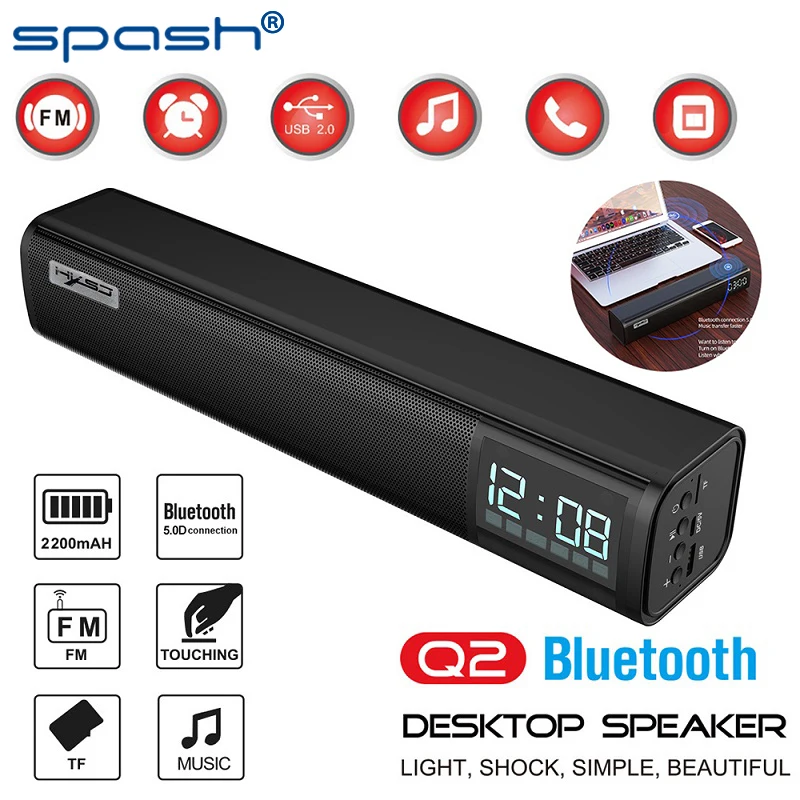 Spash difuzor bluetooth 5.0 vorbitor în aer liber Wireless coloana 3D 10W Muzica Stereo Surround Suport FM TFCard Bass Box