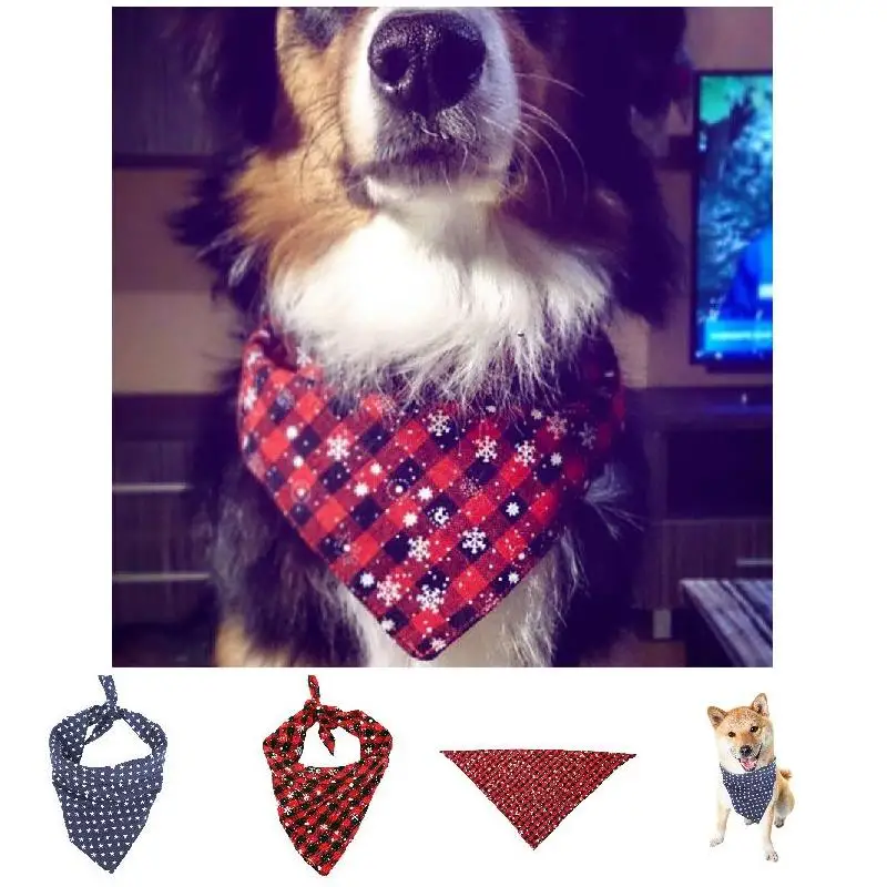 1 Buc animale de Companie Câine Saliva Prosop Batic Triunghiular Guler Cravată Cadou de Crăciun Accesorii DC112