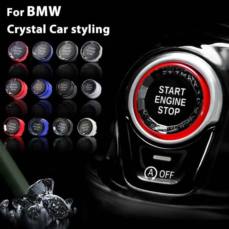 Cristal de Styling Auto MOTOR START-STOP Comutator Butoane Capace Pentru BMW E90 E92 E93 E70 E71 F10 F07 F20 F30 F25 F26 F15 F16 G30