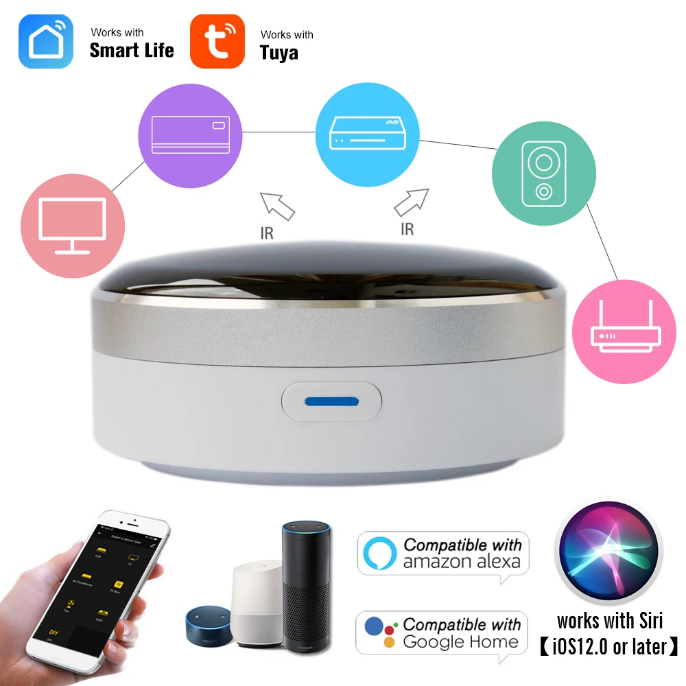 Viața inteligentă Universal Inteligent de la Distanță Controler WIFI+IR Comutator de Automatizare Acasă de Aer Conditionat TV Google Alexa Asistent Siri